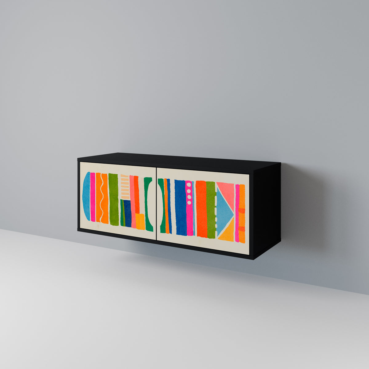 GEOMETRIC SHINE Mueble de TV Compacto de 2 puertas