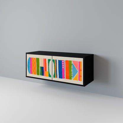 GEOMETRIC SHINE Mueble de TV Compacto de 2 puertas