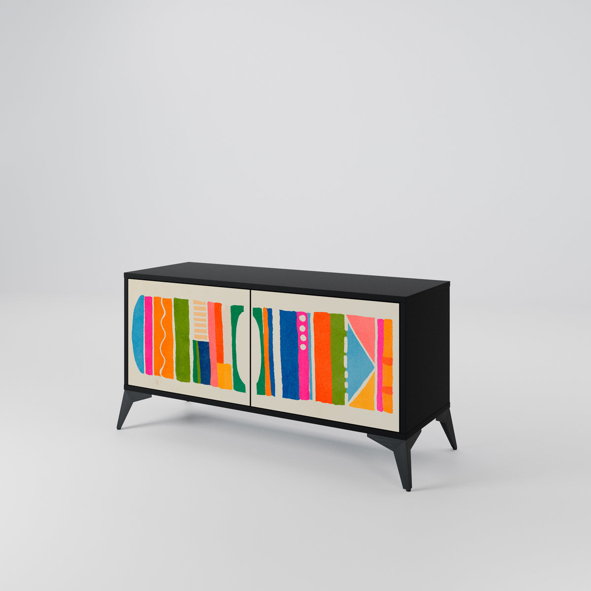 GEOMETRIC SHINE Mueble de TV Compacto de 2 puertas