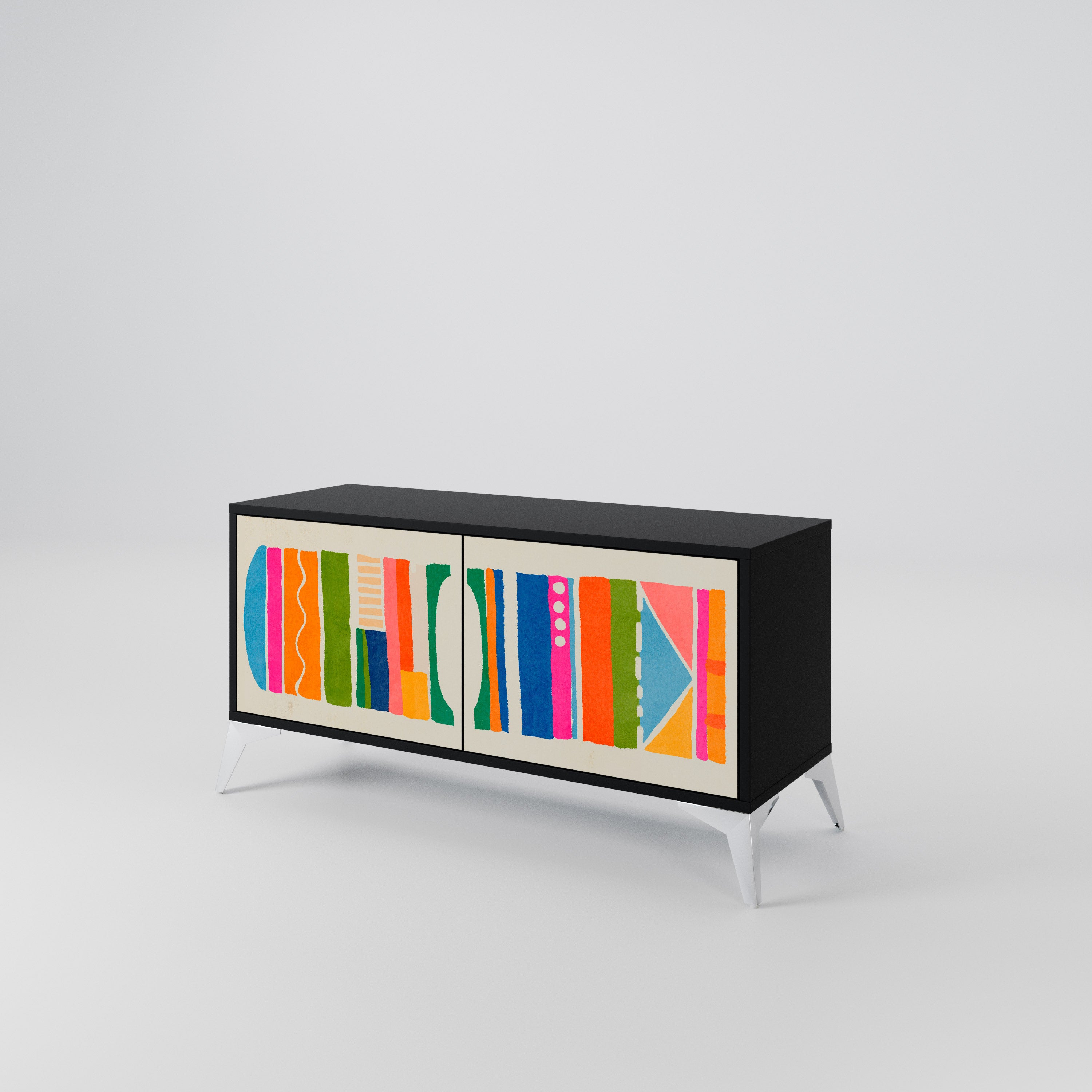 GEOMETRIC SHINE Compact 2-Door TV Cabinet