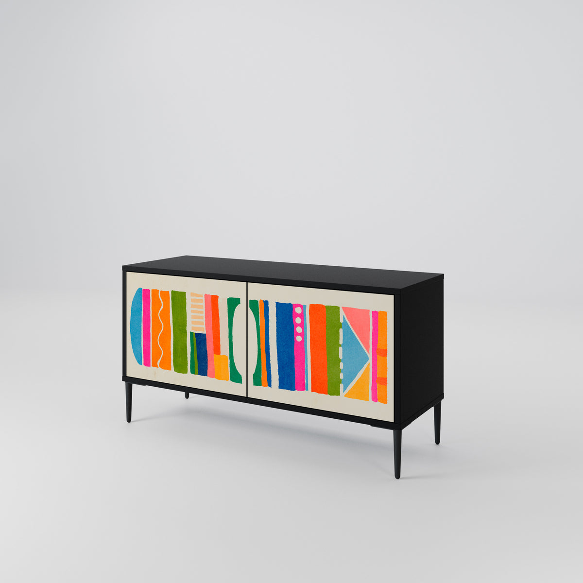 GEOMETRIC SHINE Mueble de TV Compacto de 2 puertas