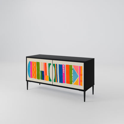 GEOMETRIC SHINE Mueble de TV Compacto de 2 puertas