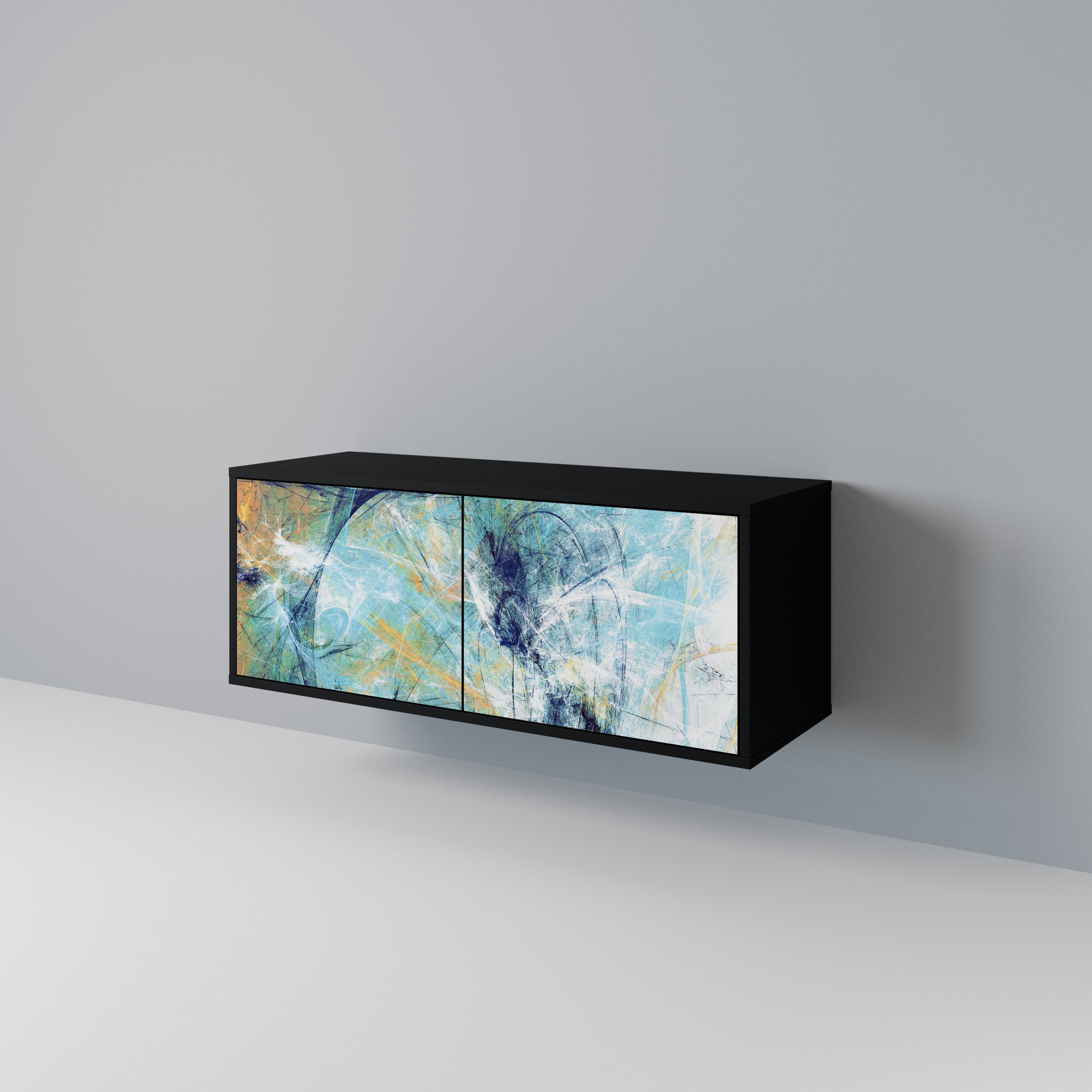 ABSTRACT THOUGHTS Mueble de TV Compacto de 2 puertas