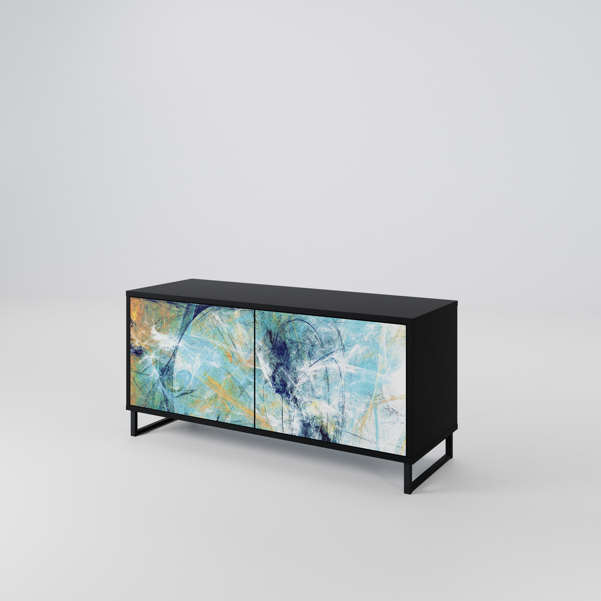 ABSTRACT THOUGHTS Mueble de TV Compacto de 2 puertas