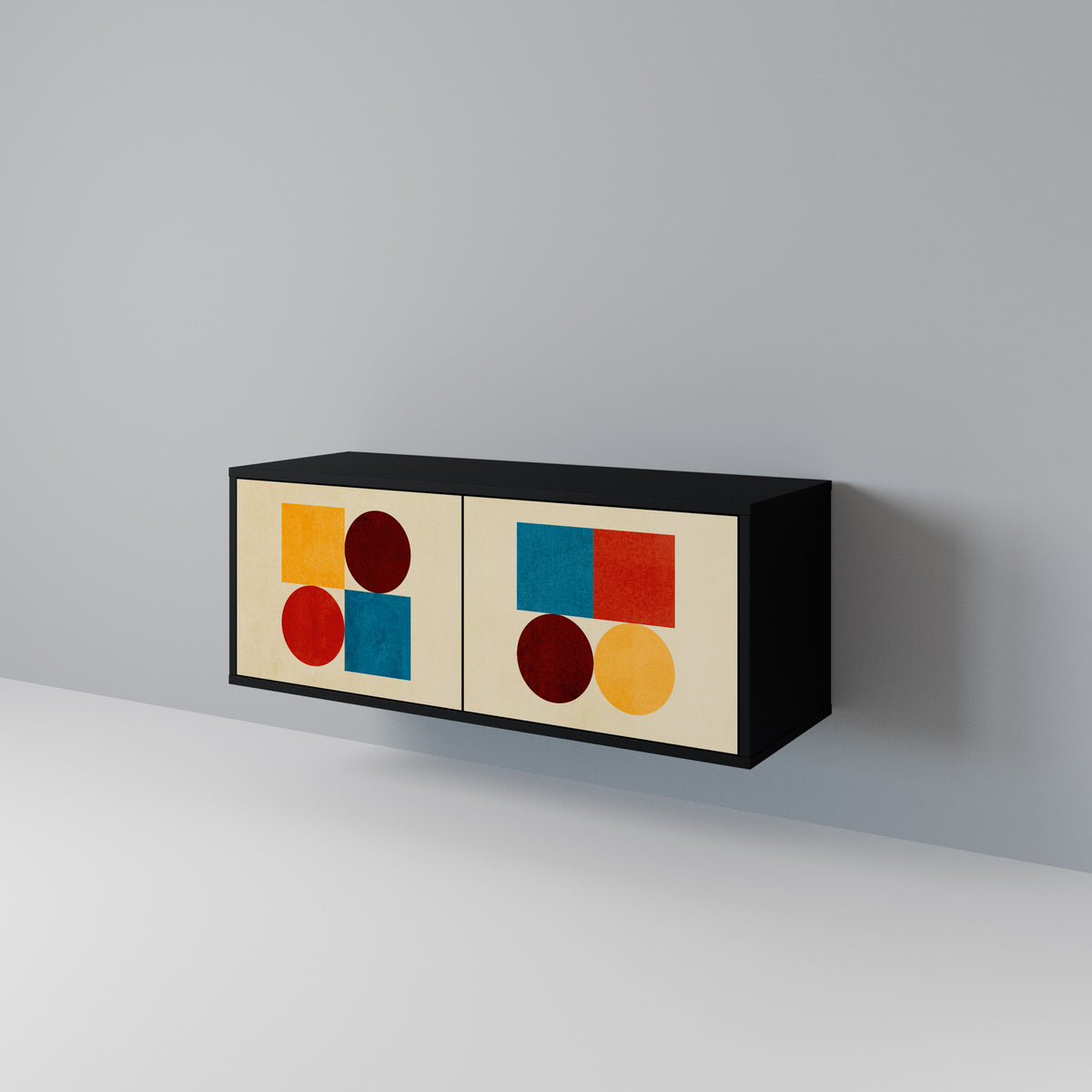 GEOMETRIC PUZZLE Mueble de TV Compacto de 2 puertas