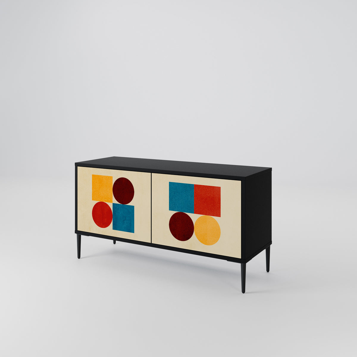 GEOMETRIC PUZZLE Mueble de TV Compacto de 2 puertas