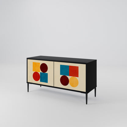 GEOMETRIC PUZZLE Mueble de TV Compacto de 2 puertas