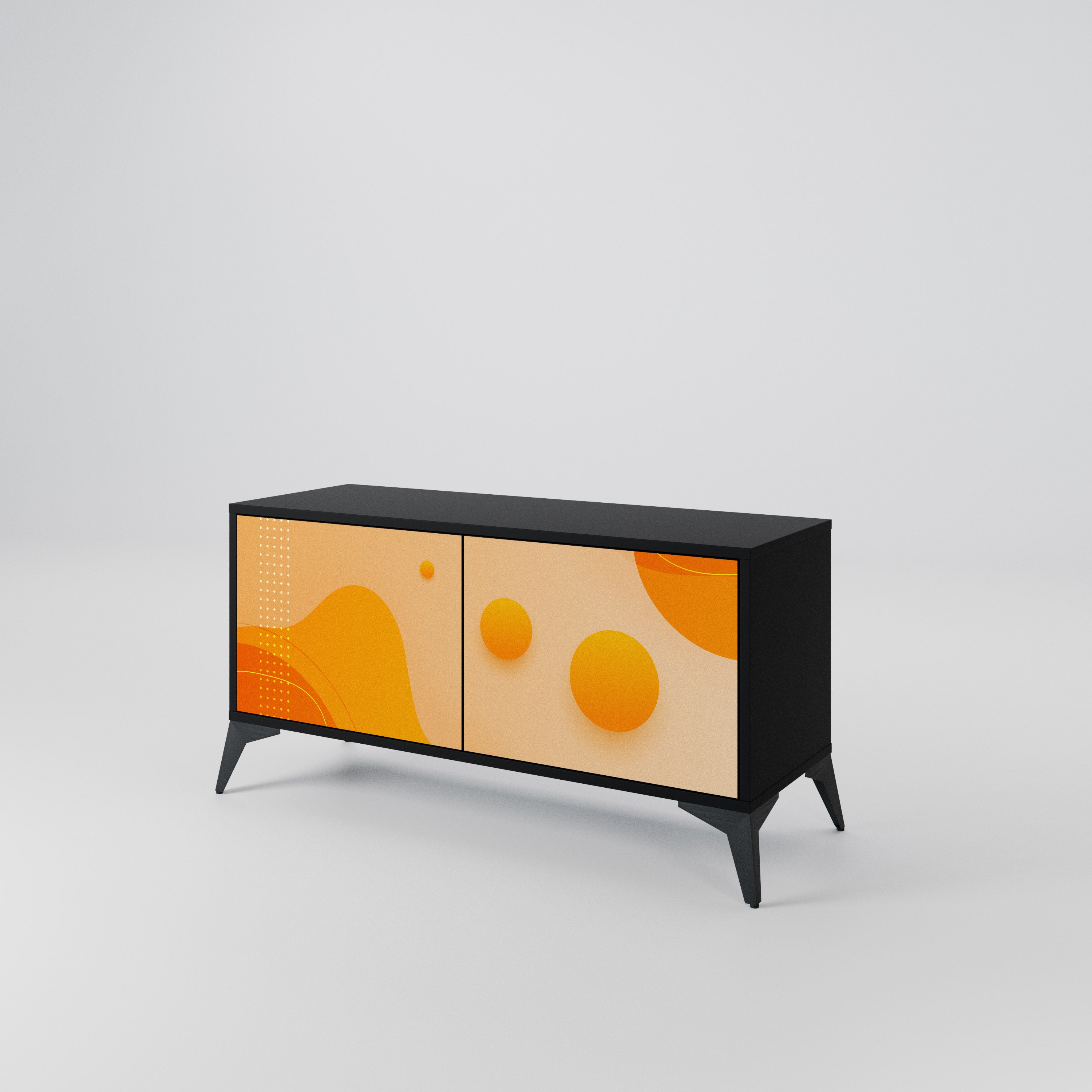 ORANGE ARRANGEMENT Mueble de TV Compacto de 2 puertas