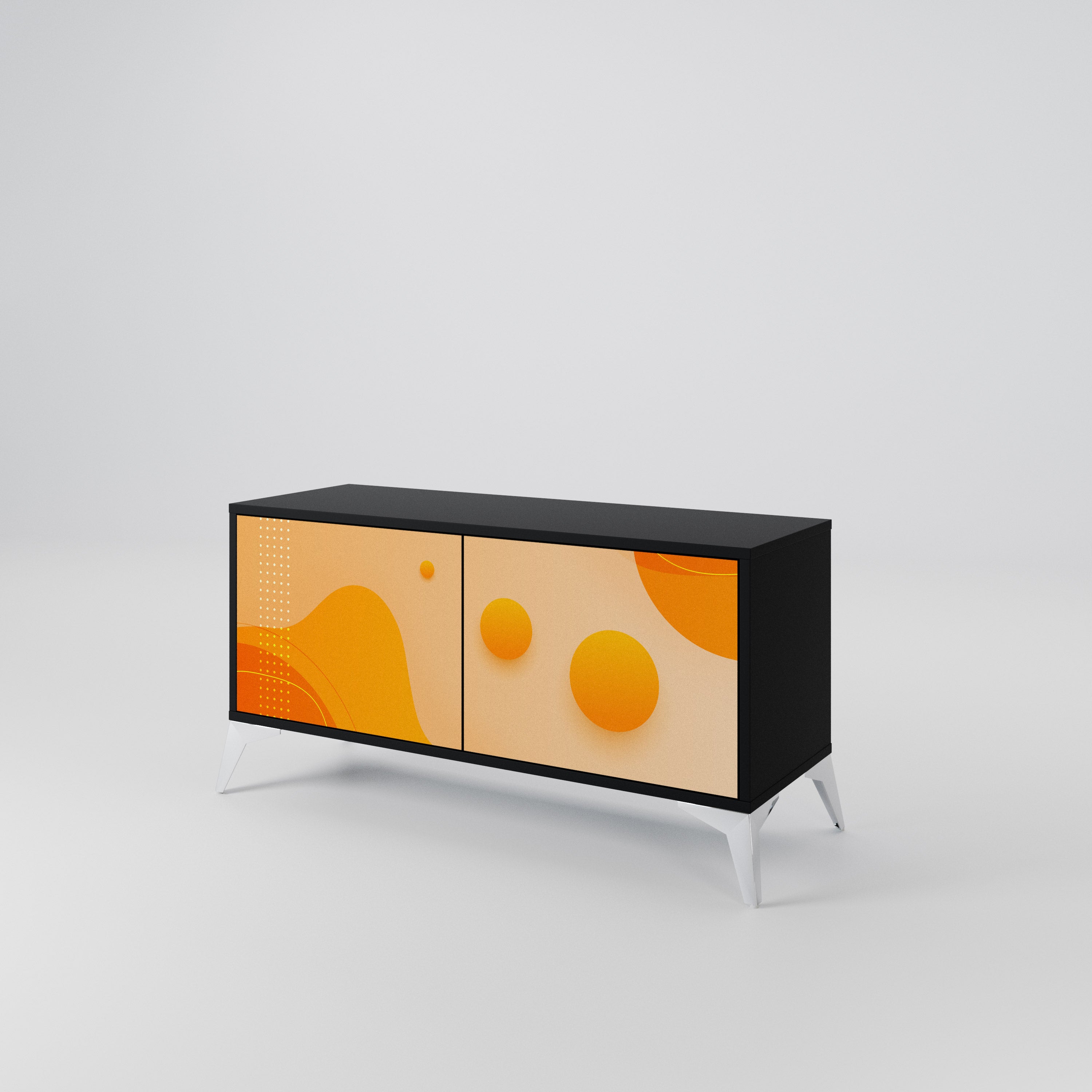 ORANGE ARRANGEMENT Mueble de TV Compacto de 2 puertas