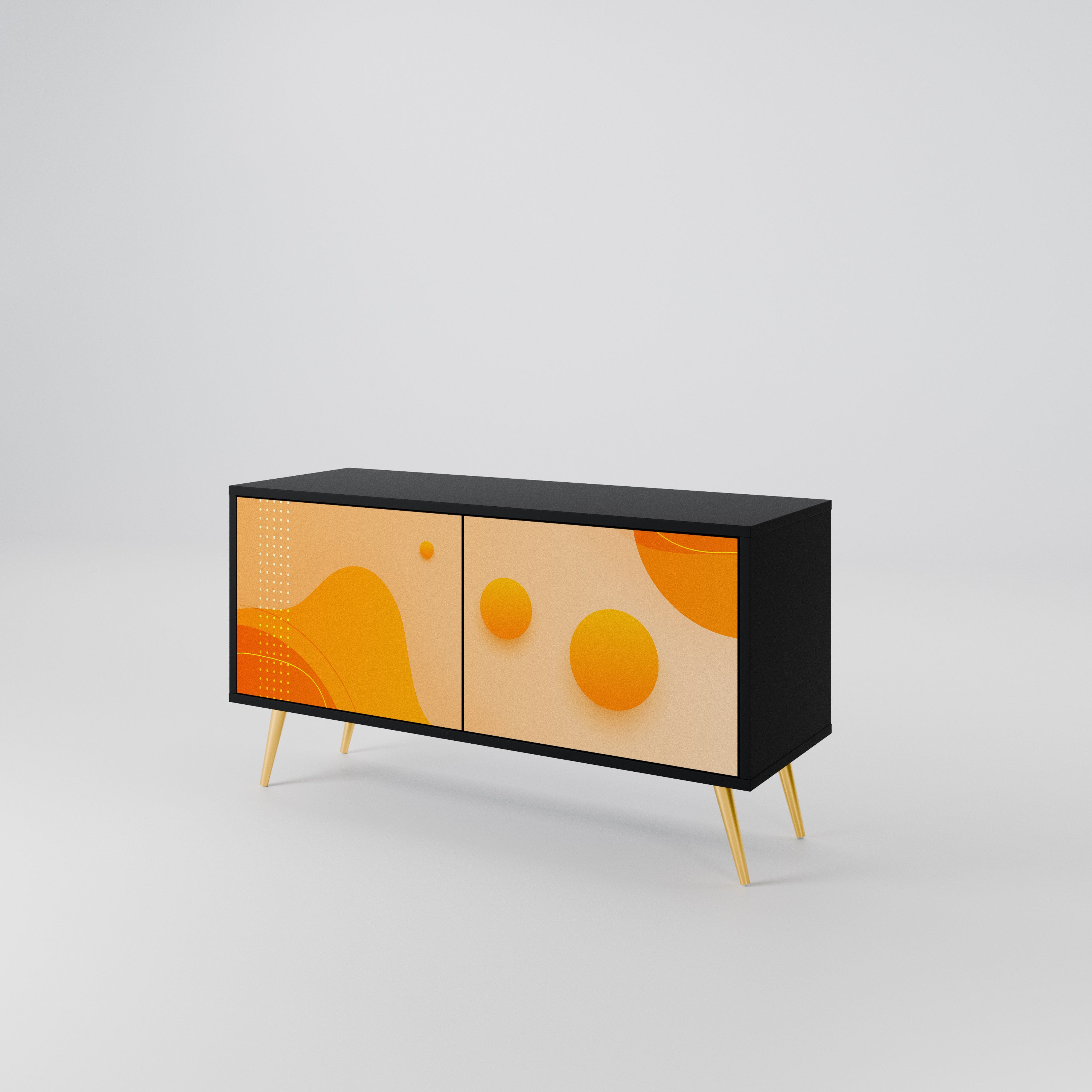 ORANGE ARRANGEMENT Mueble de TV Compacto de 2 puertas