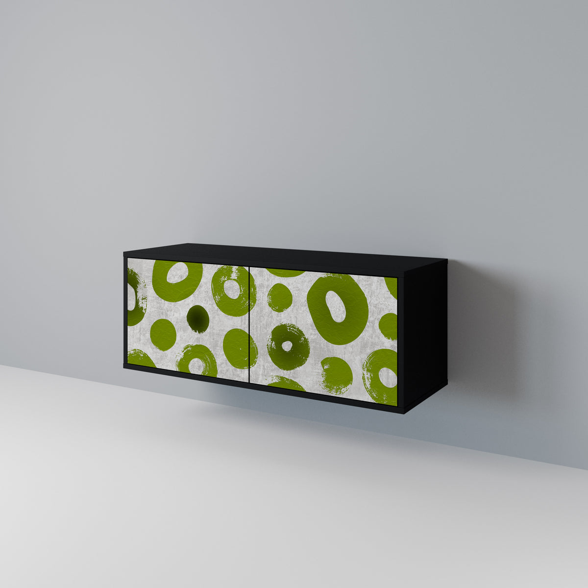 GREEN RHAPSODY Mueble de TV Compacto de 2 puertas