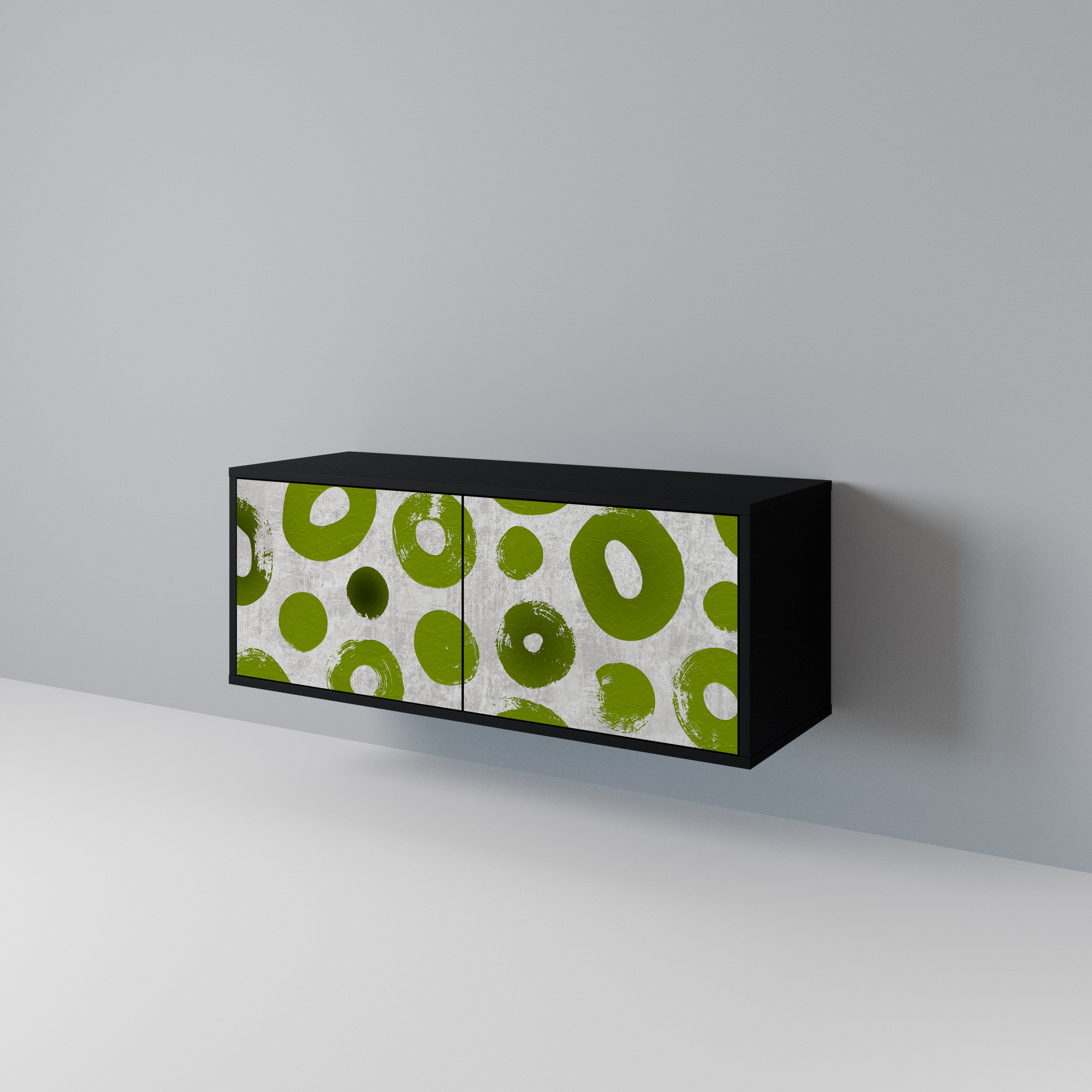 GREEN RHAPSODY Mueble de TV Compacto de 2 puertas