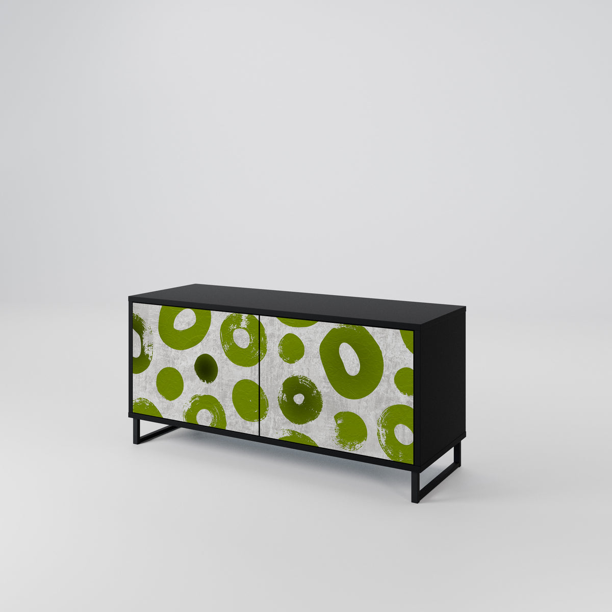 GREEN RHAPSODY Mueble de TV Compacto de 2 puertas
