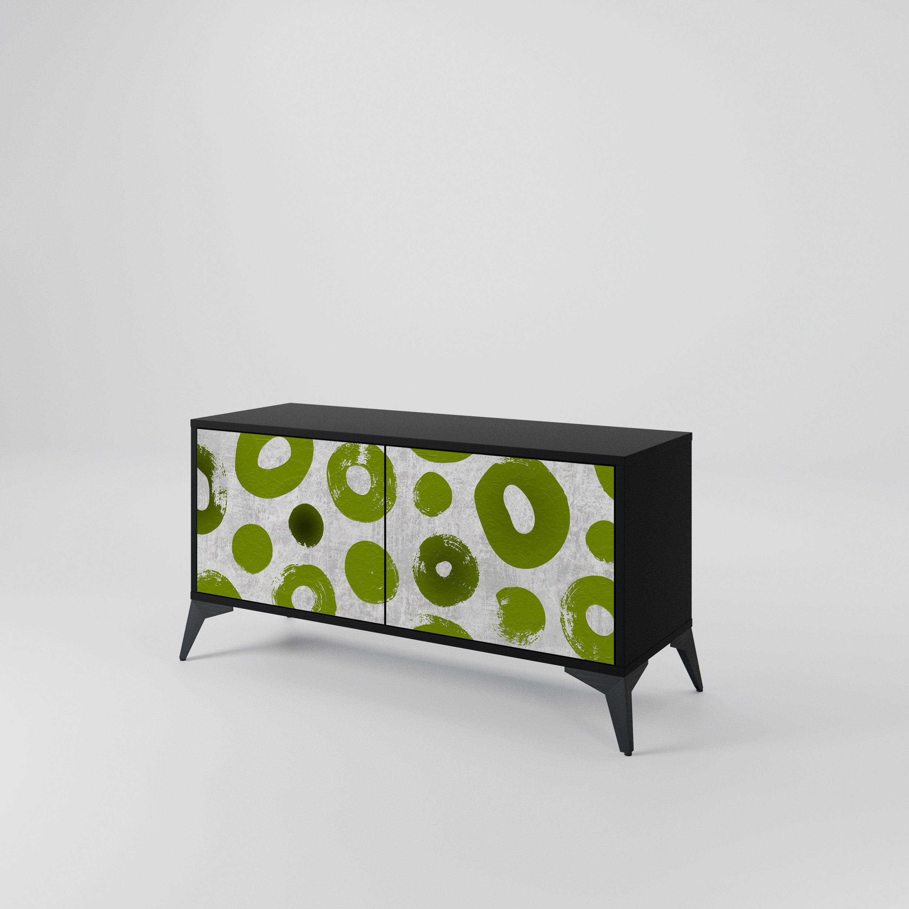 GREEN RHAPSODY Mueble de TV Compacto de 2 puertas