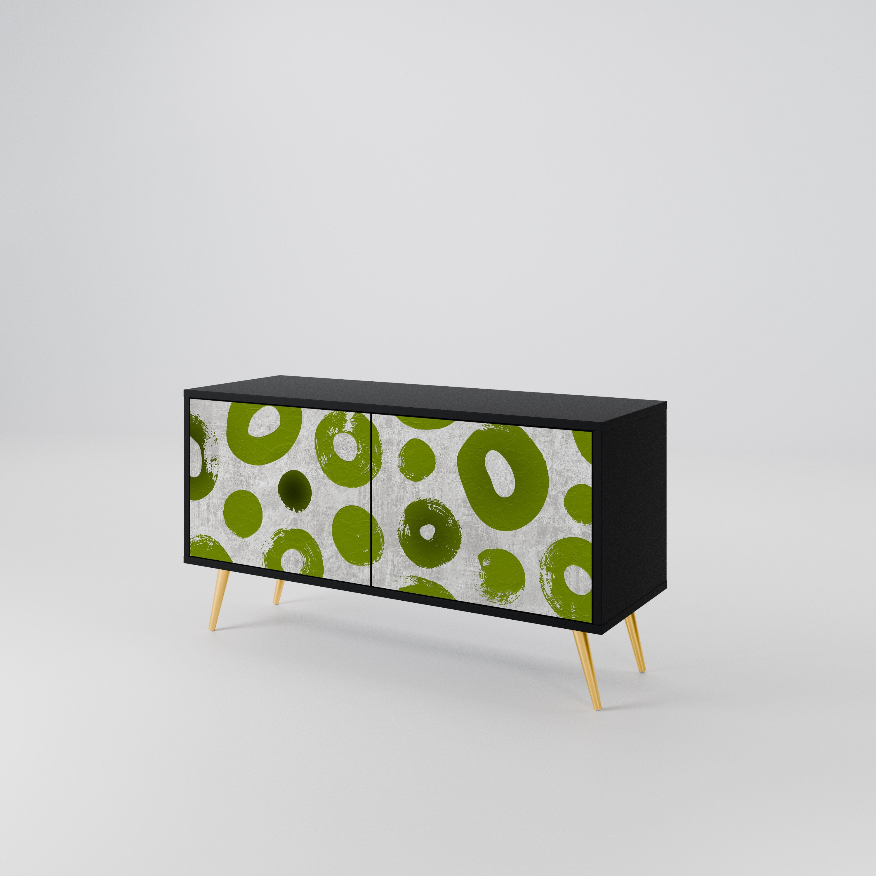 GREEN RHAPSODY Mueble de TV Compacto de 2 puertas