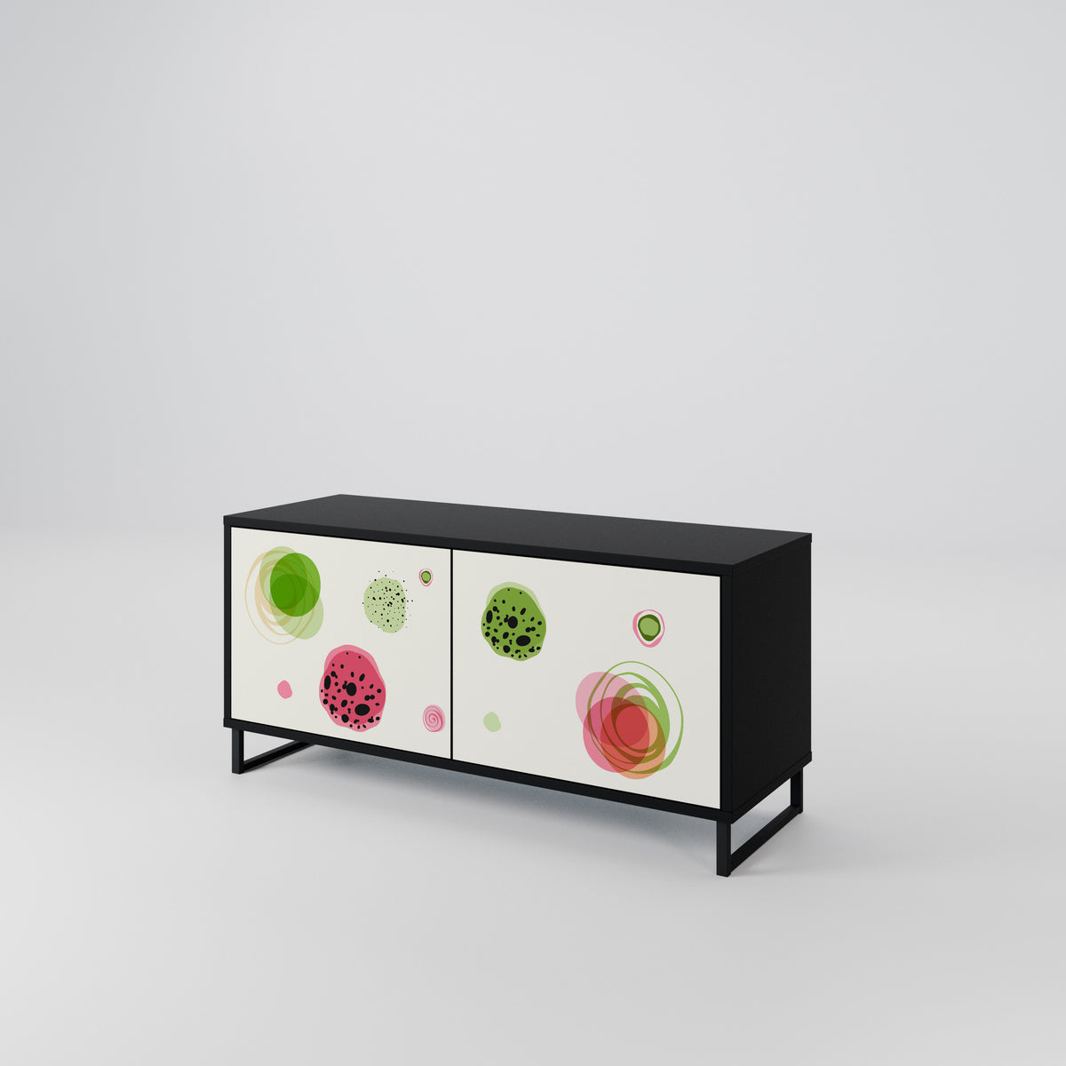 COLORFUL COSMOS Mueble de TV Compacto de 2 puertas