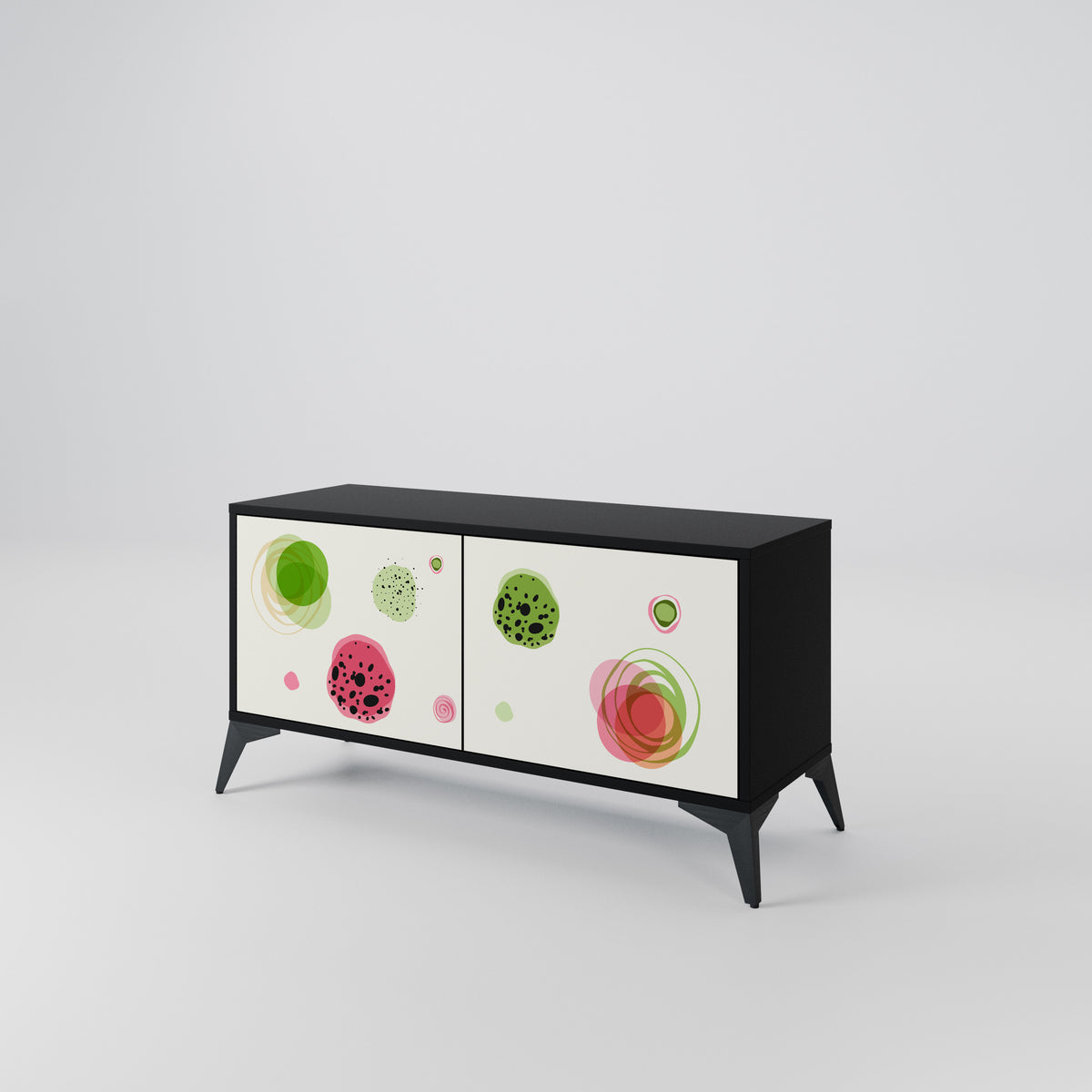 COLORFUL COSMOS Mueble de TV Compacto de 2 puertas