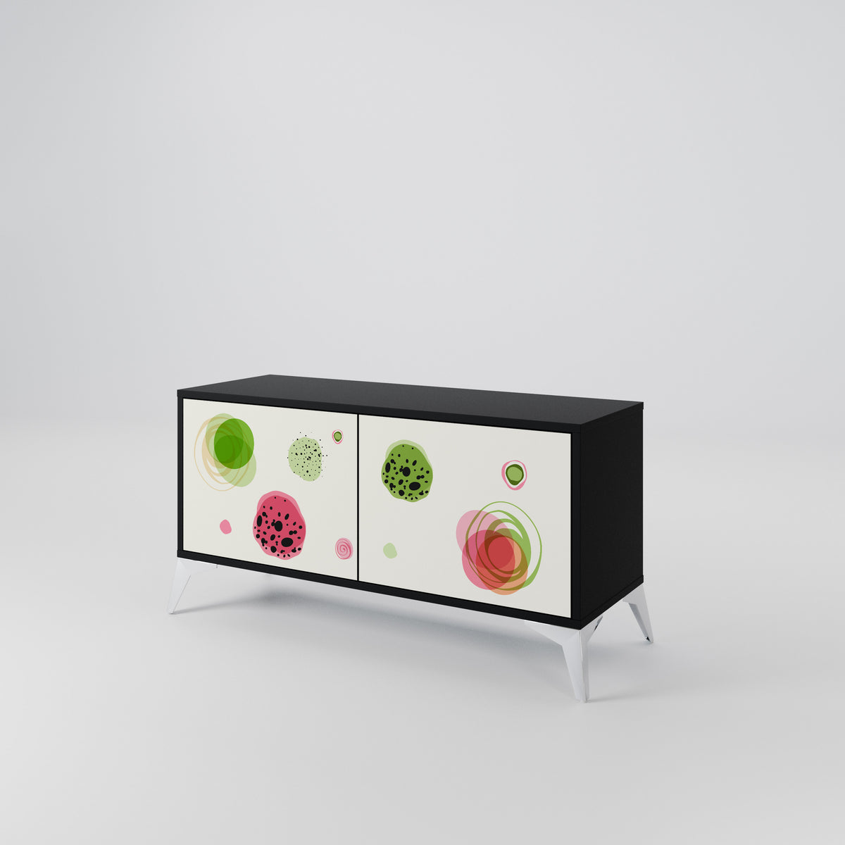 COLORFUL COSMOS Mueble de TV Compacto de 2 puertas