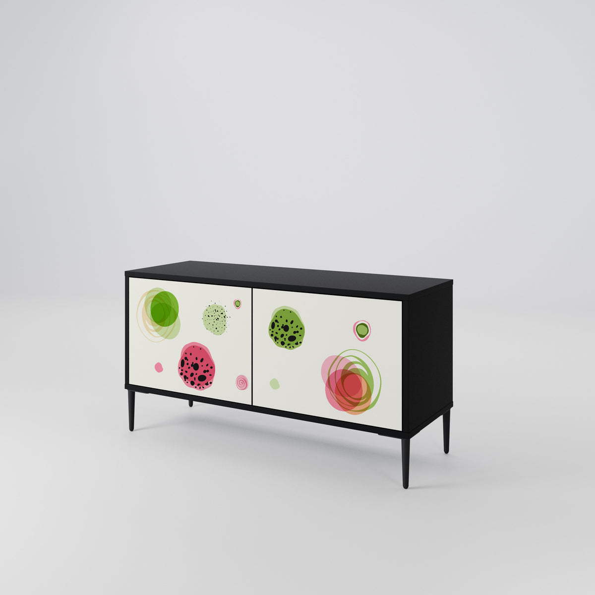 COLORFUL COSMOS Mueble de TV Compacto de 2 puertas