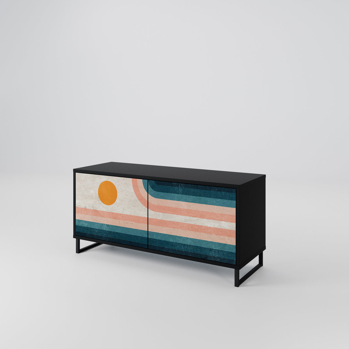 TWO HALVES Mueble de TV Compacto de 2 puertas