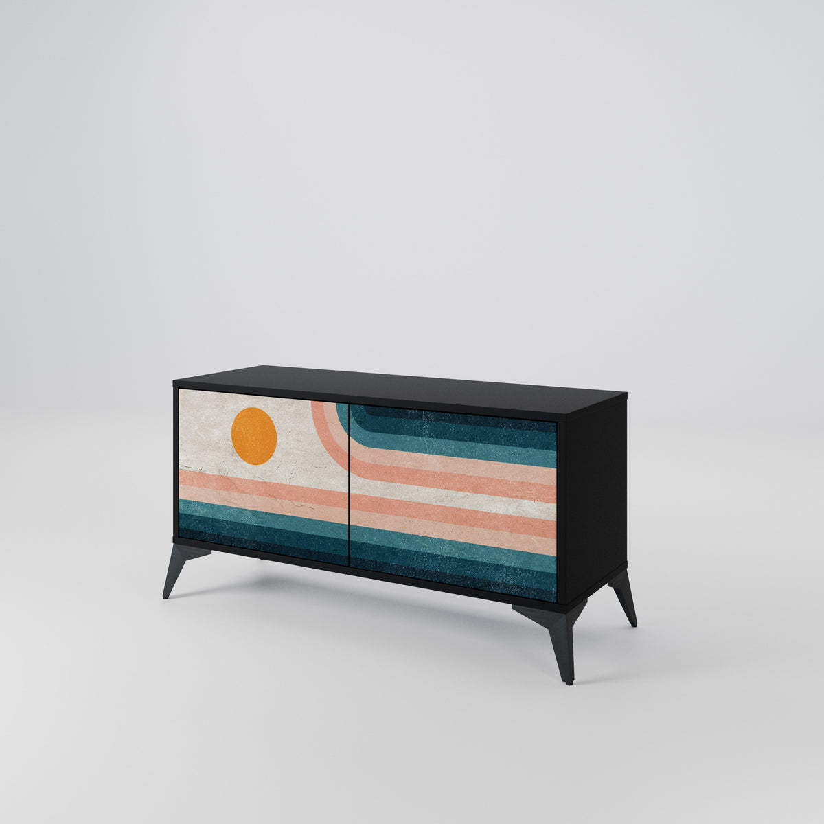 TWO HALVES Mueble de TV Compacto de 2 puertas