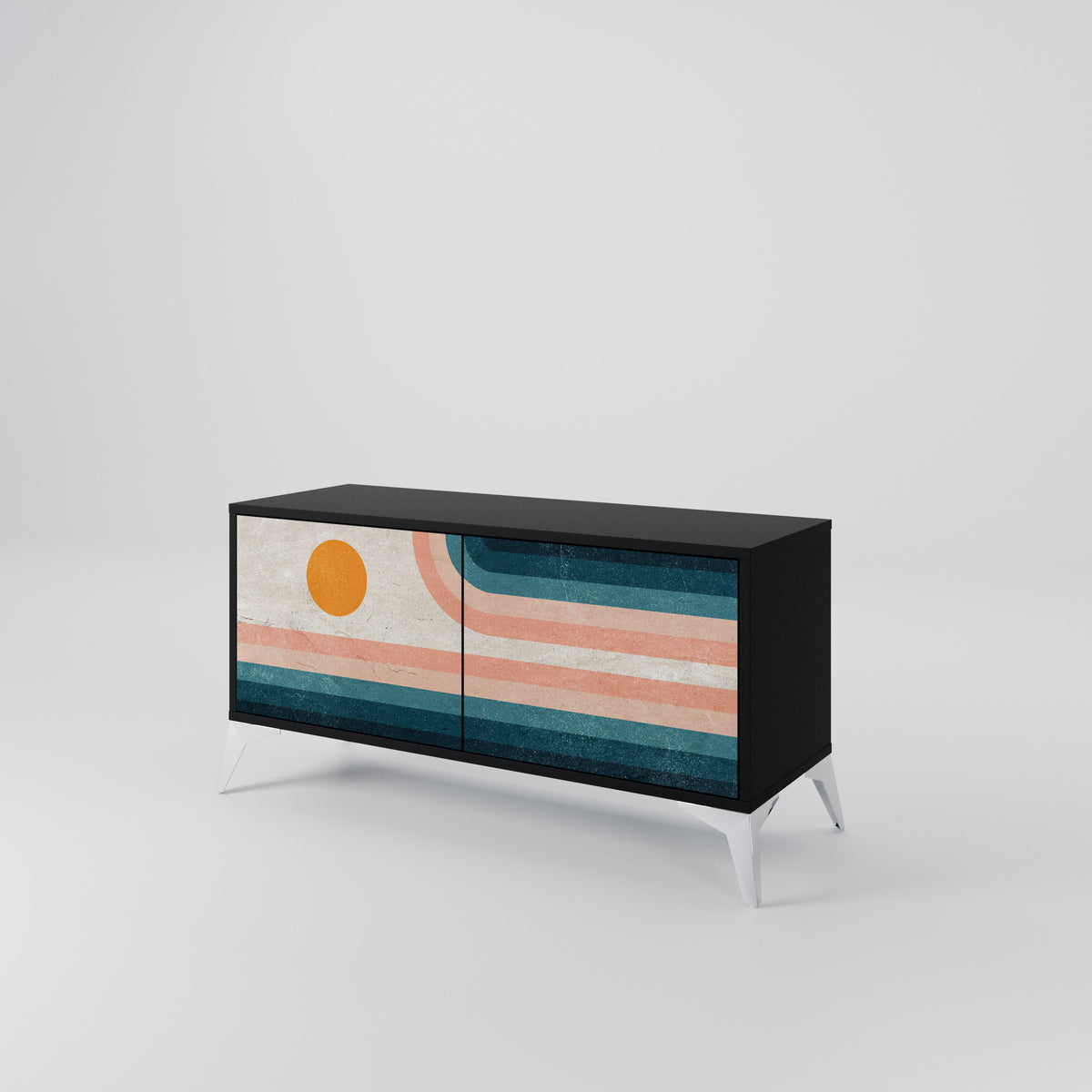 TWO HALVES Mueble de TV Compacto de 2 puertas