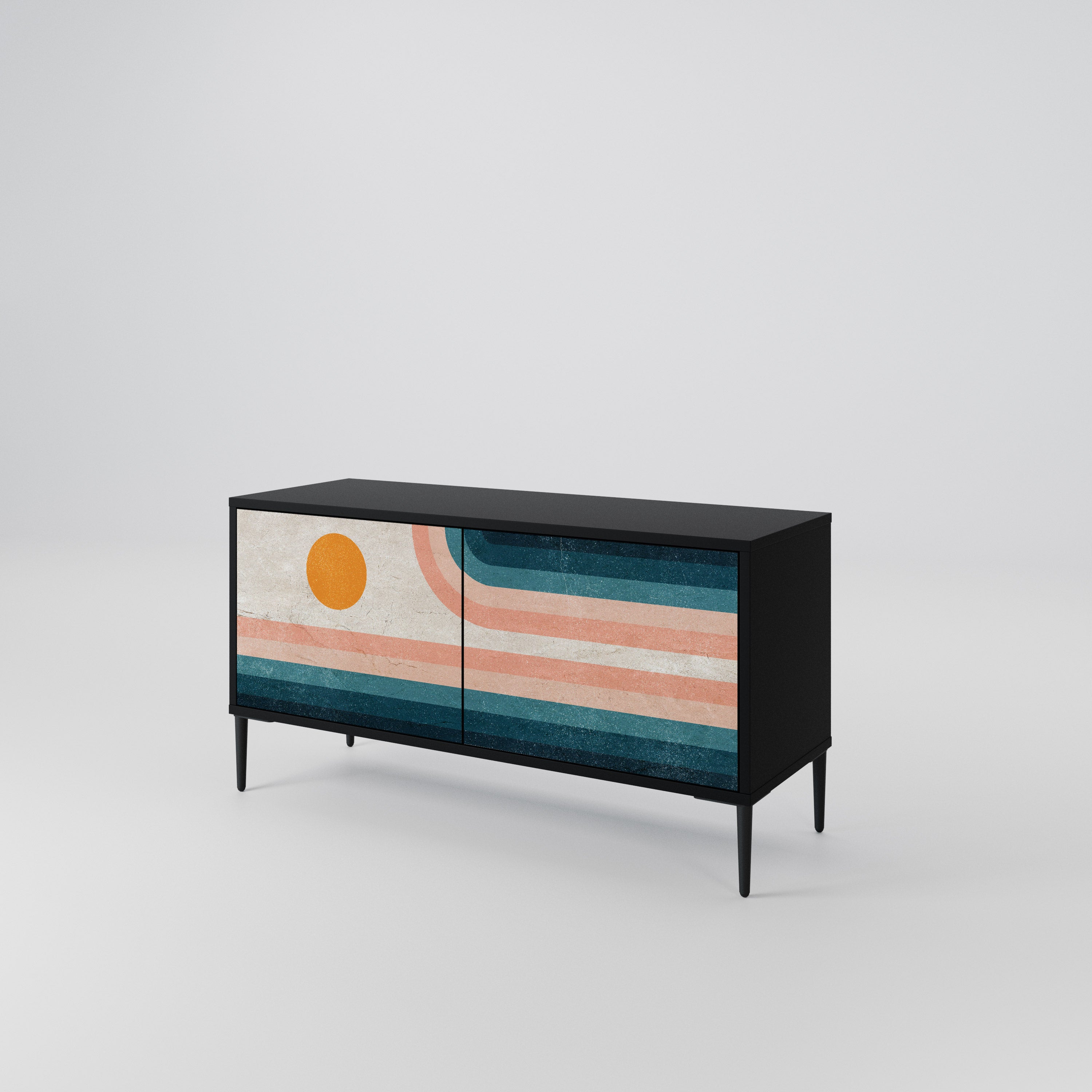 TWO HALVES Mueble de TV Compacto de 2 puertas