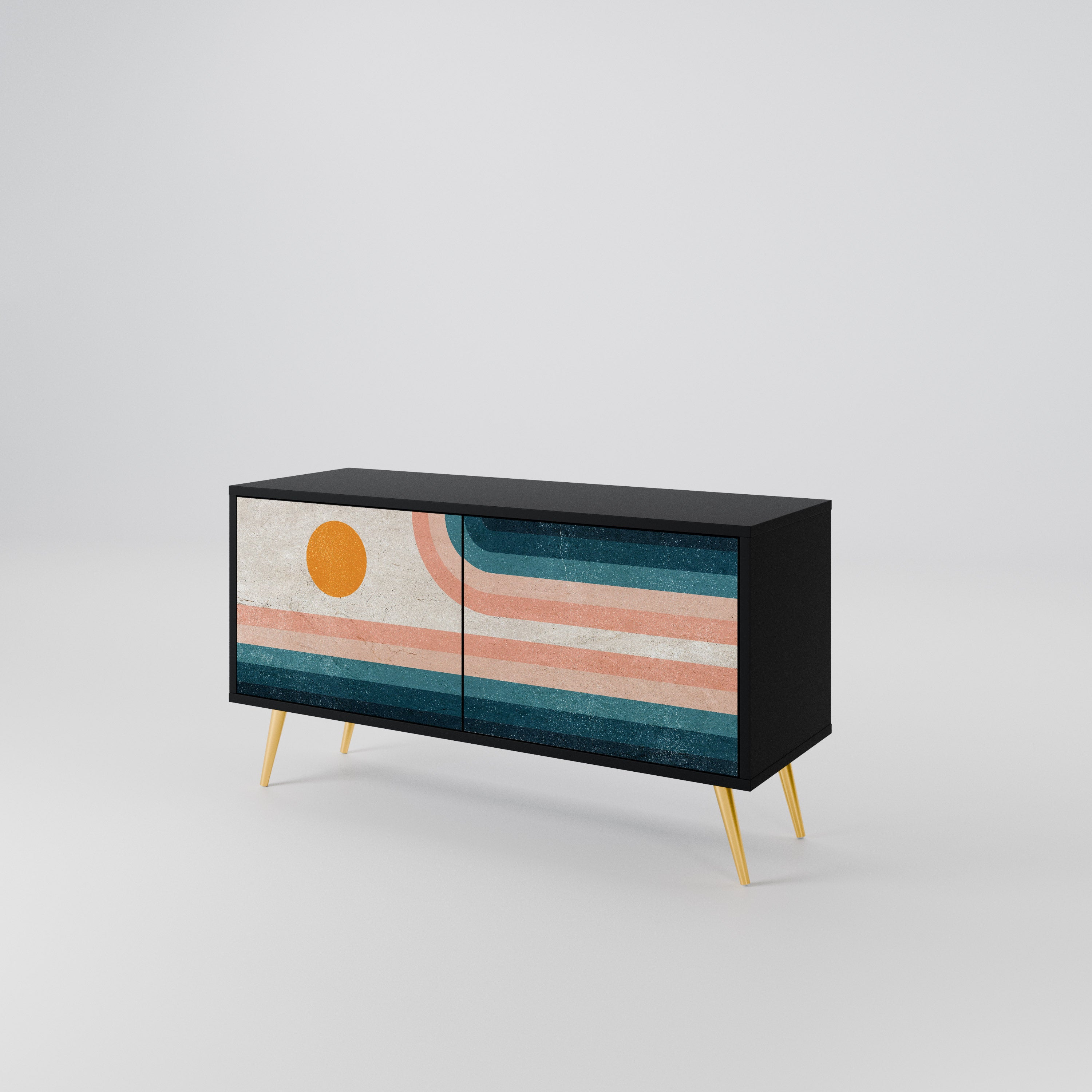 TWO HALVES Mueble de TV Compacto de 2 puertas