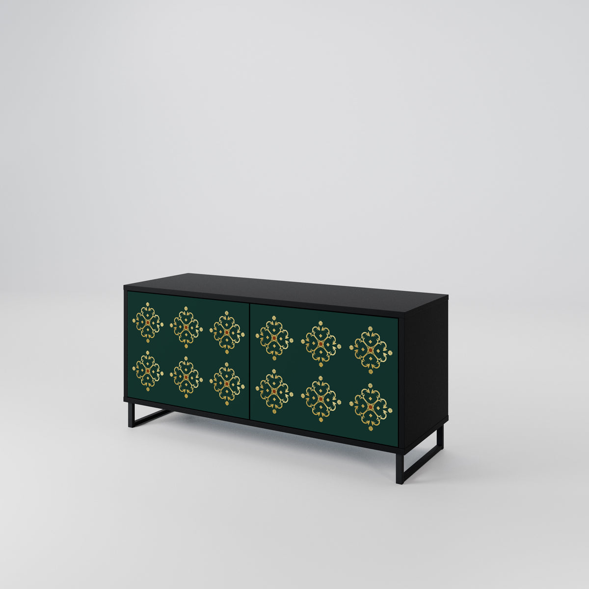ROYAL MEDALLION Mueble de TV Compacto de 2 puertas