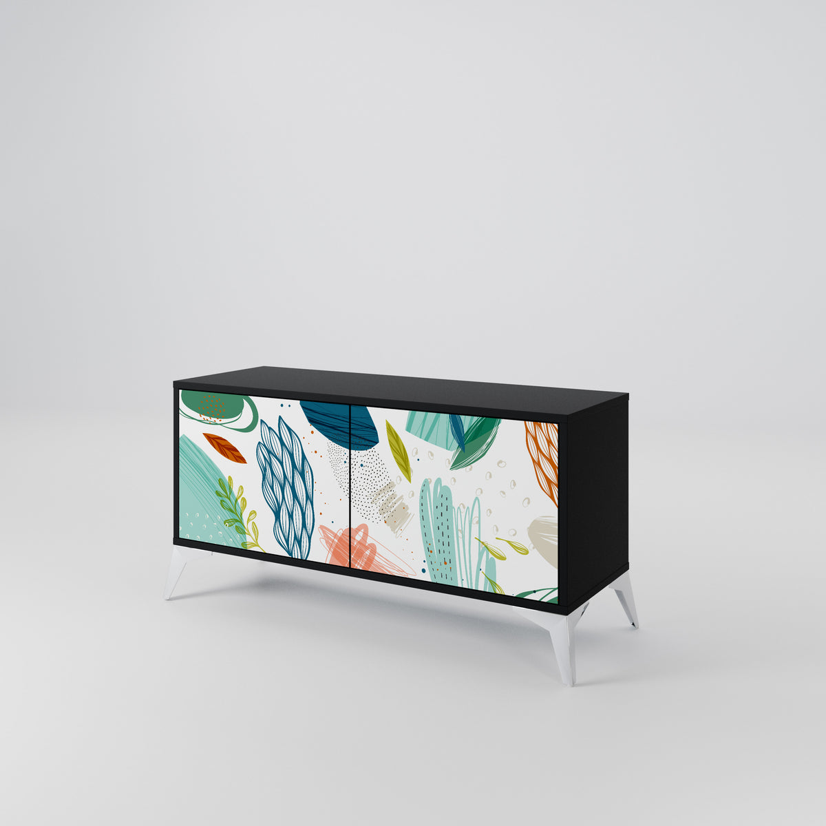 BOTANICAL HURRICANE Mueble de TV Compacto de 2 puertas