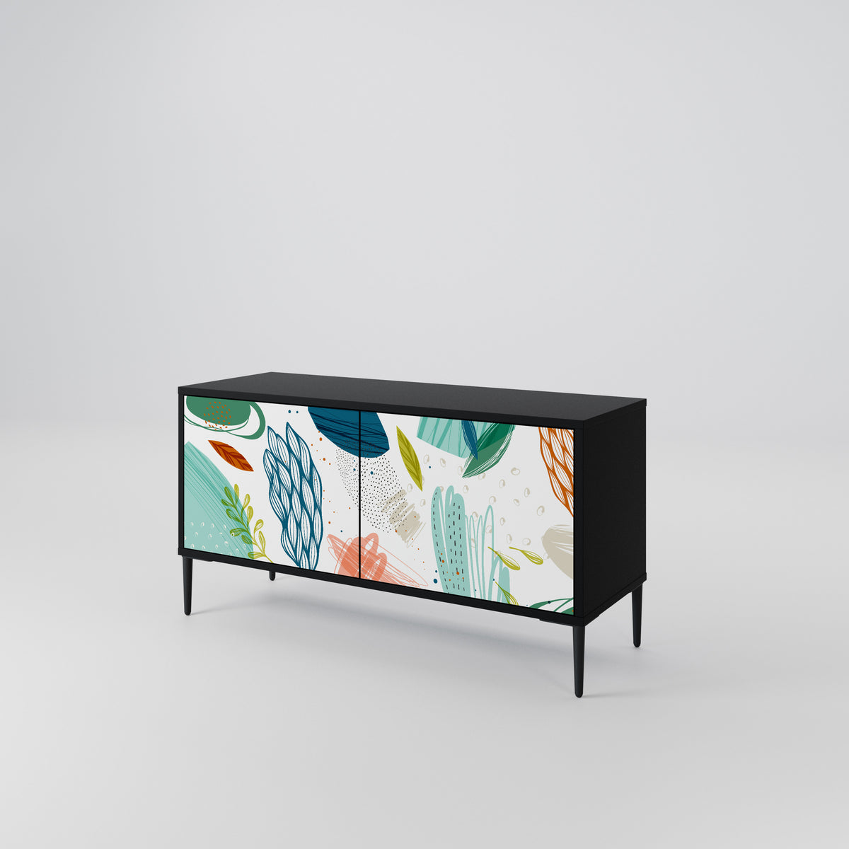 BOTANICAL HURRICANE Mueble de TV Compacto de 2 puertas