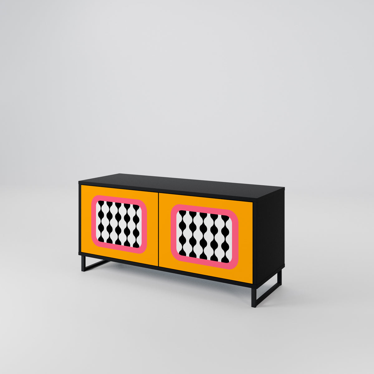 TEARS IN HEAVEN Mueble de TV Compacto de 2 puertas