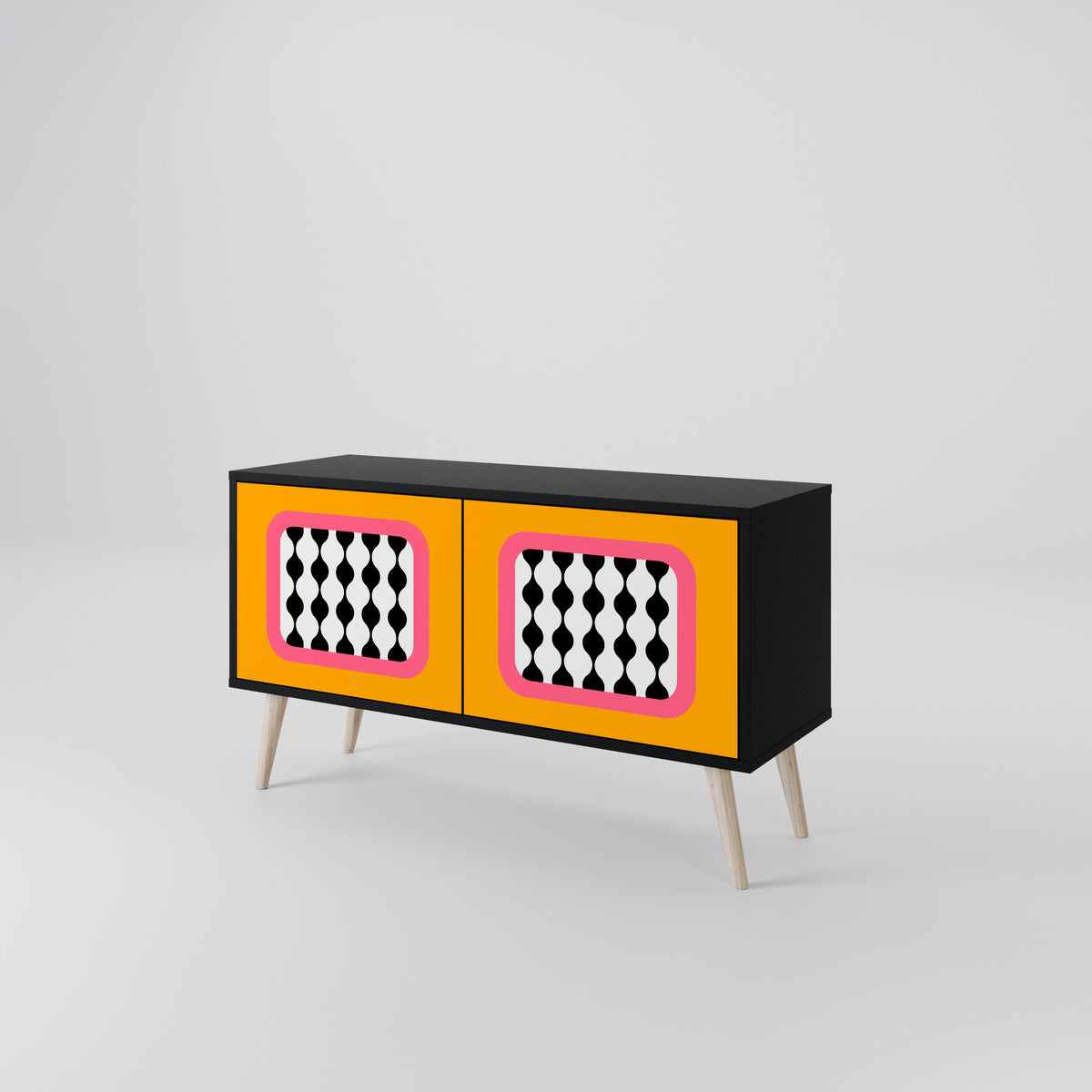 TEARS IN HEAVEN Mueble de TV Compacto de 2 puertas