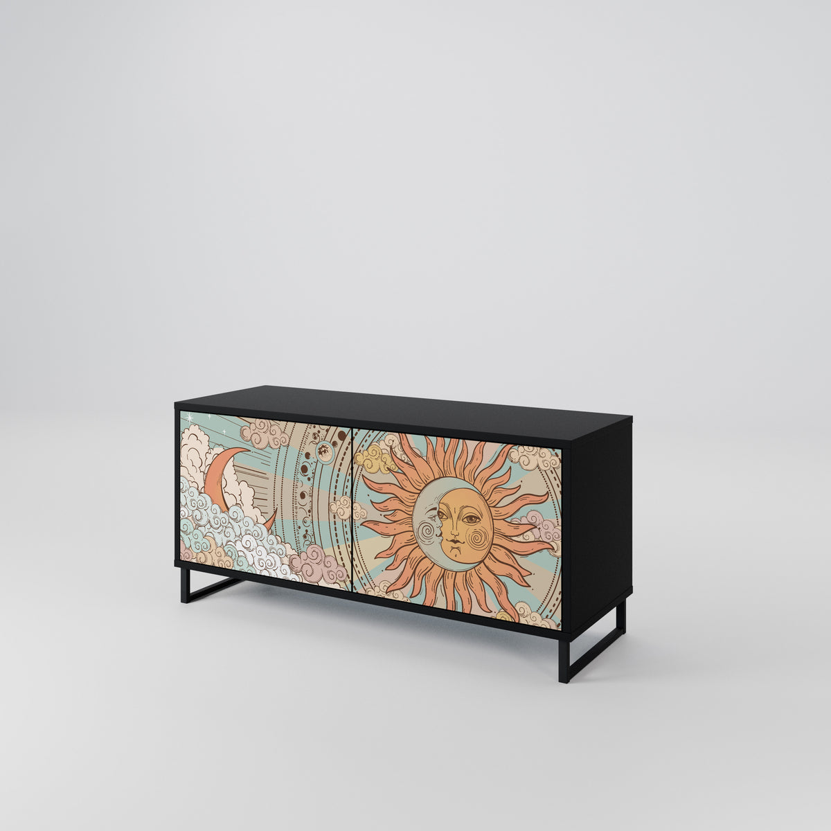 MYSTICAL STRUCTURE Mueble de TV Compacto de 2 puertas