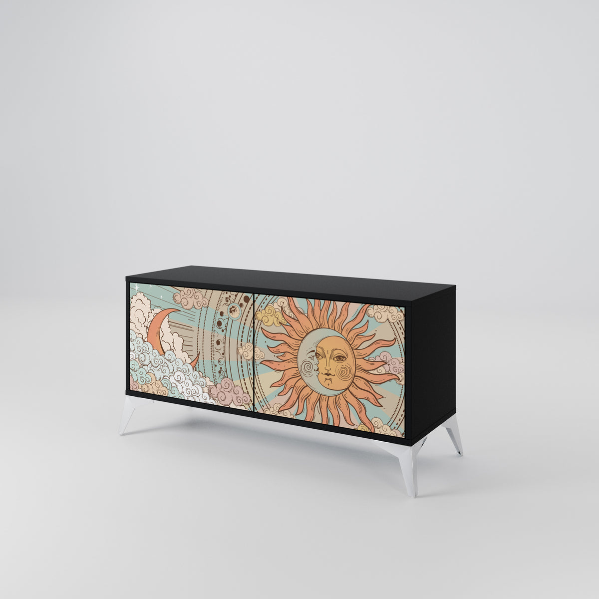 MYSTICAL STRUCTURE Mueble de TV Compacto de 2 puertas