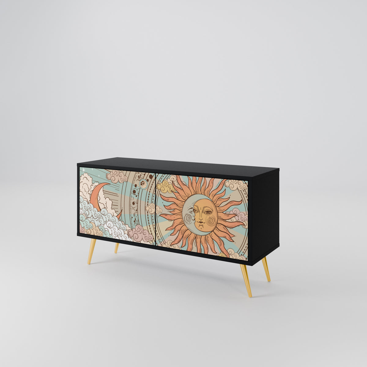 MYSTICAL STRUCTURE Mueble de TV Compacto de 2 puertas