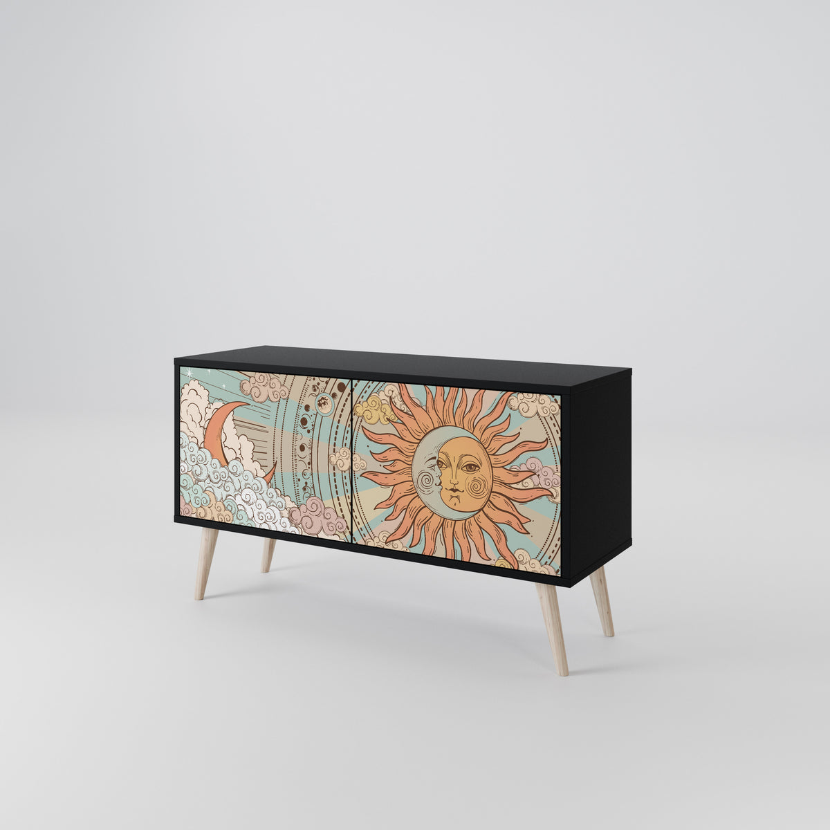 MYSTICAL STRUCTURE Mueble de TV Compacto de 2 puertas