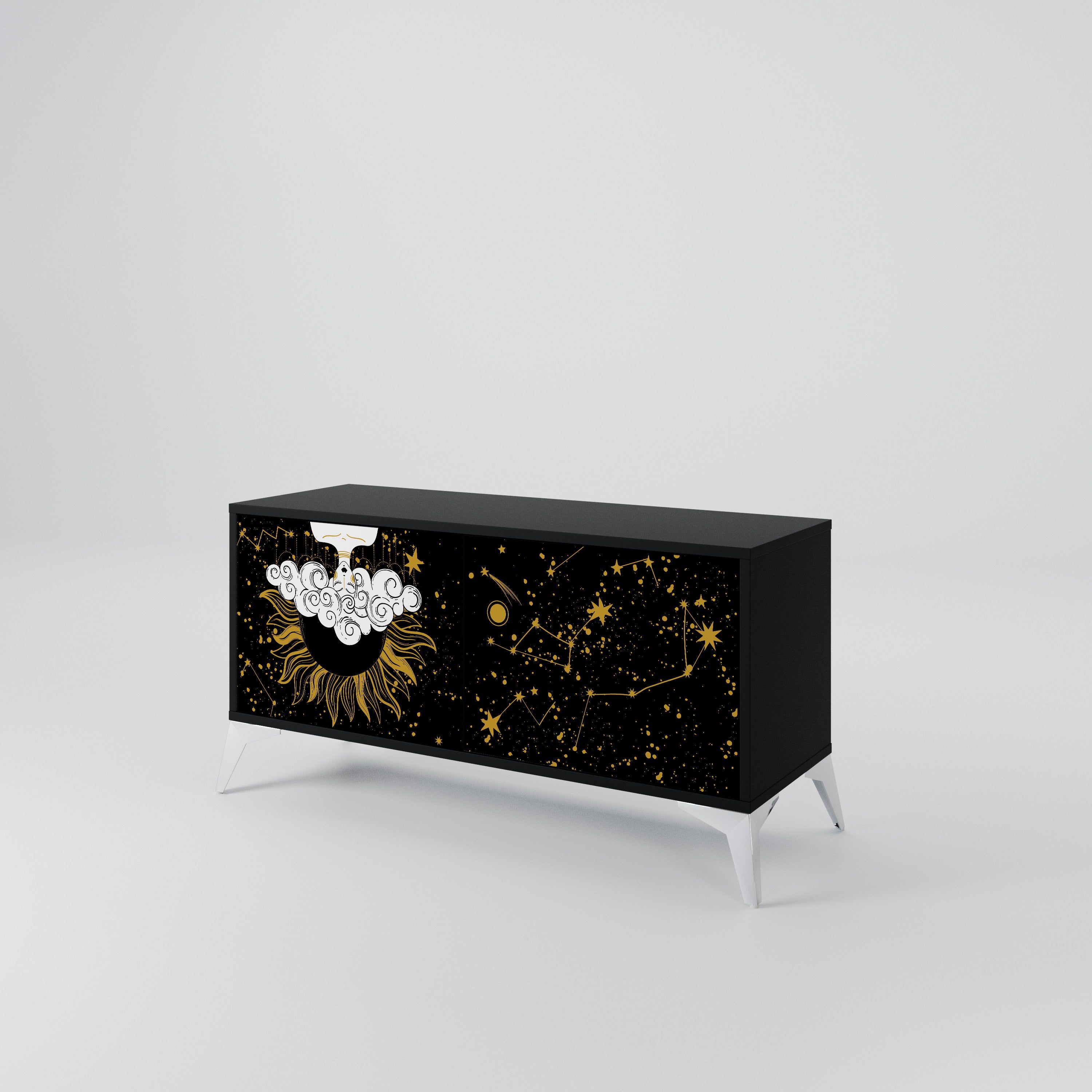 STELLAR CONSTELLATIONS Mueble de TV Compacto de 2 puertas