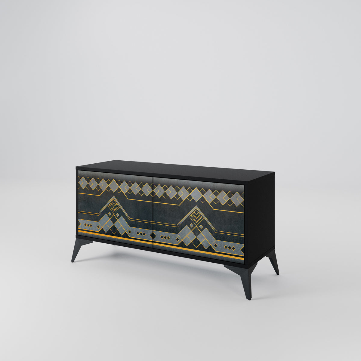 ROYAL ORDINARINESS Mueble de TV Compacto de 2 puertas