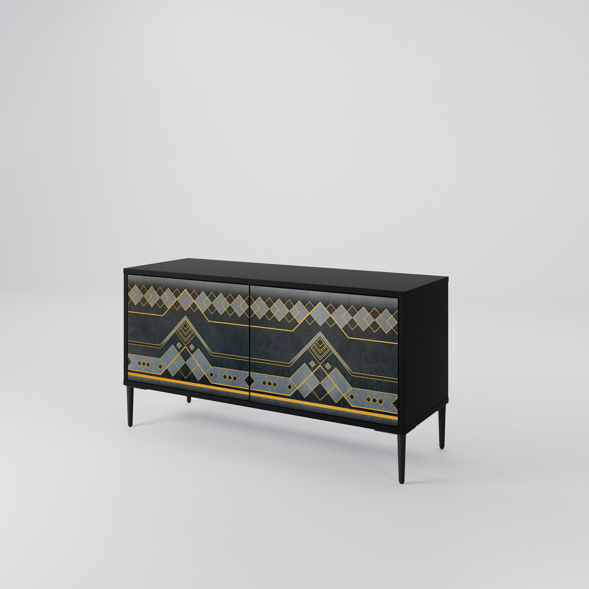 ROYAL ORDINARINESS Mueble de TV Compacto de 2 puertas