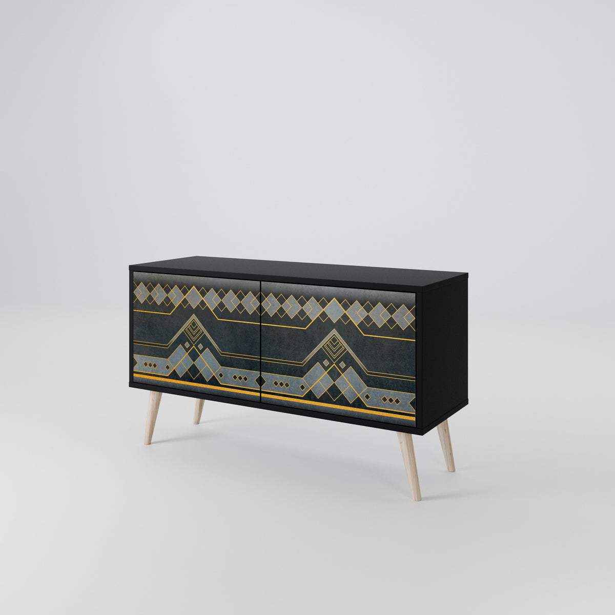 ROYAL ORDINARINESS Mueble de TV Compacto de 2 puertas