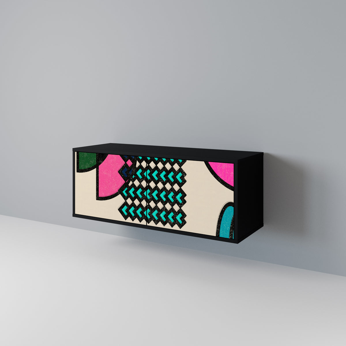 GEOMETRIC RHAPSODY Mueble de TV Compacto de 2 puertas