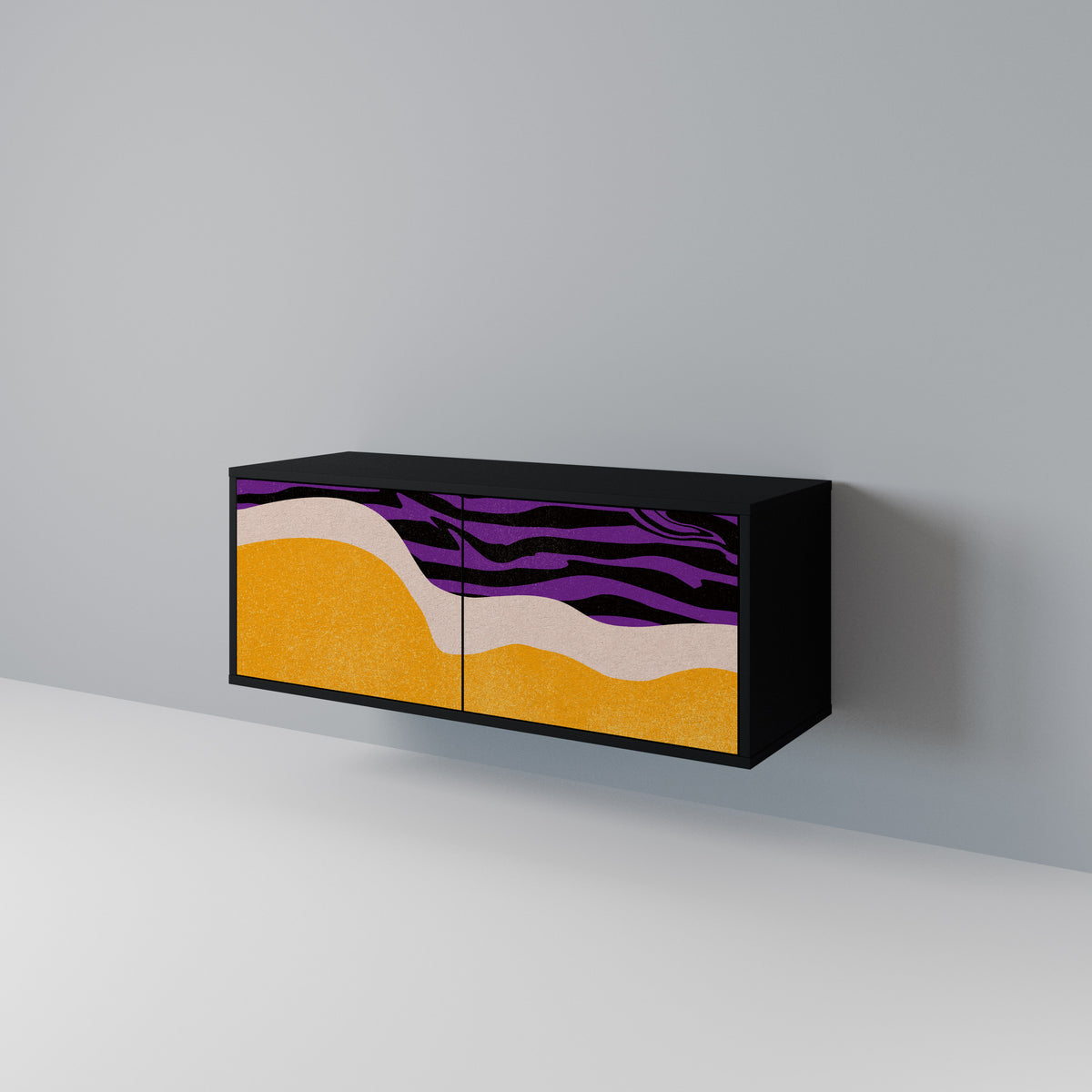 INDEPENDENT BORDER Mueble de TV Compacto de 2 puertas