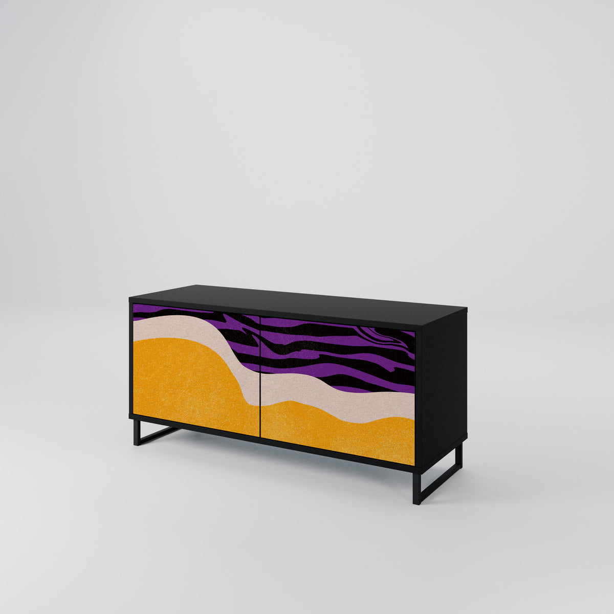 INDEPENDENT BORDER Mueble de TV Compacto de 2 puertas