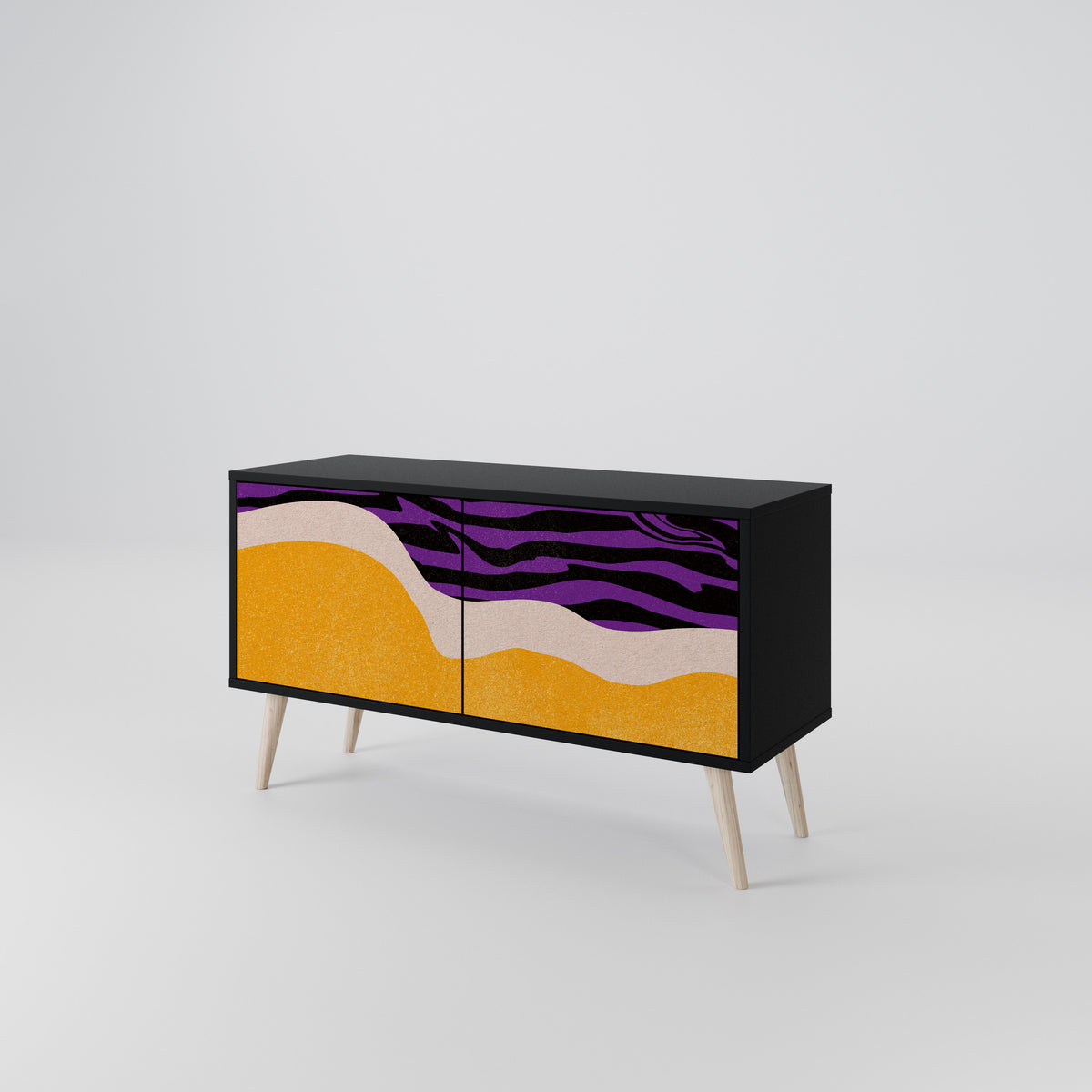 INDEPENDENT BORDER Mueble de TV Compacto de 2 puertas