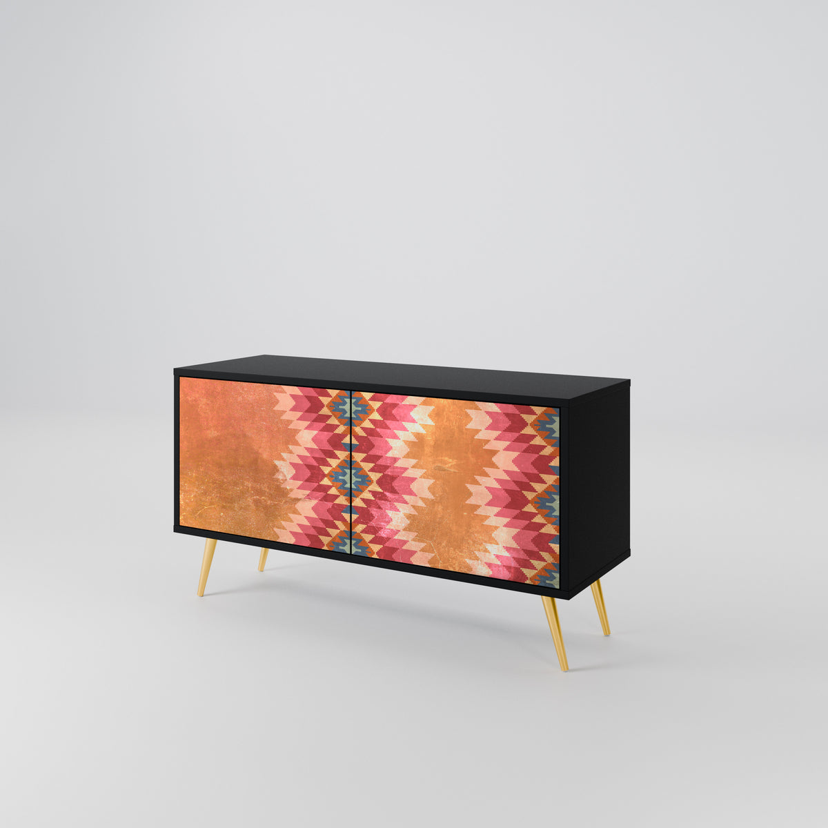 INDIAN FOLK Mueble de TV Compacto de 2 puertas