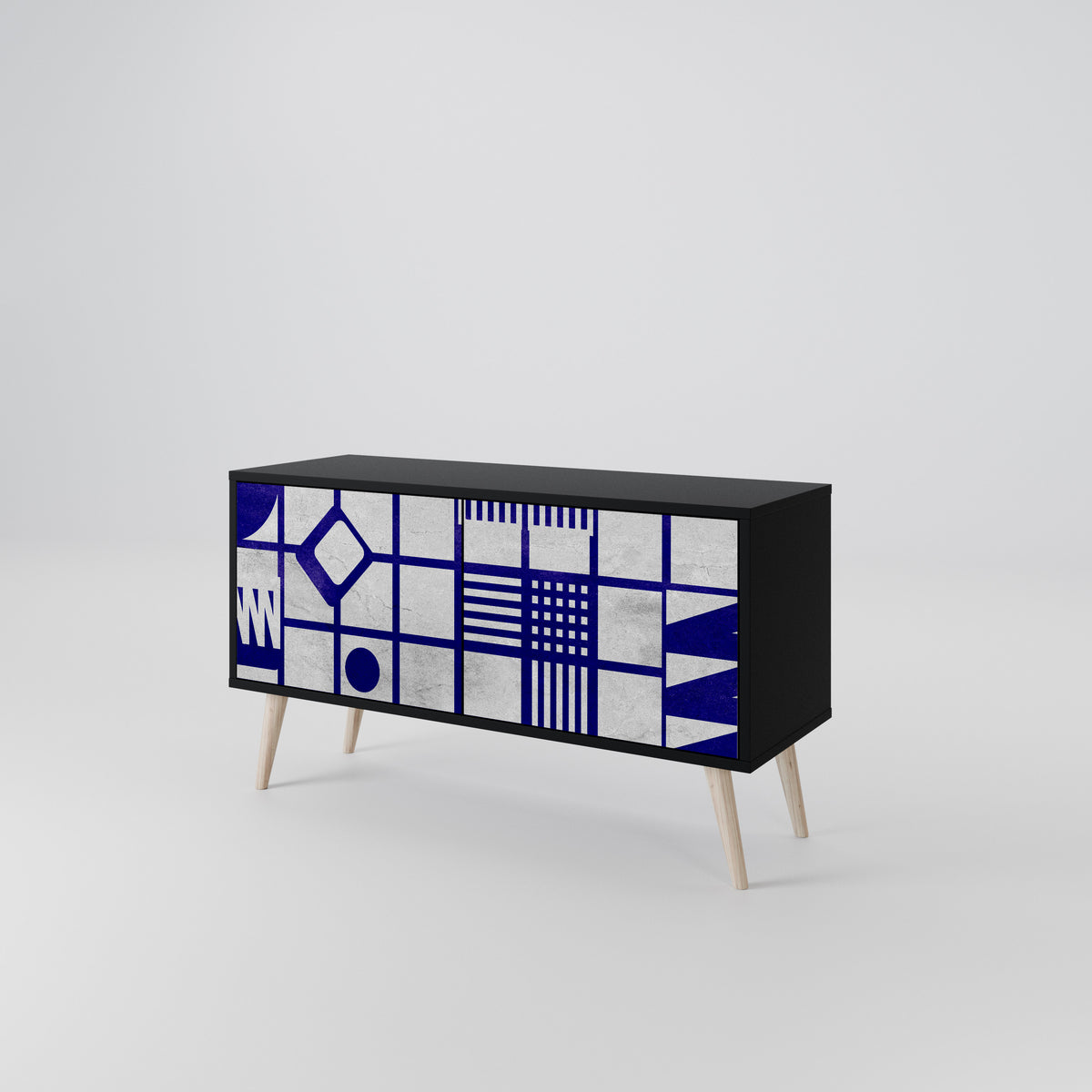 THE RIGHT PLACES Mueble de TV Compacto de 2 puertas