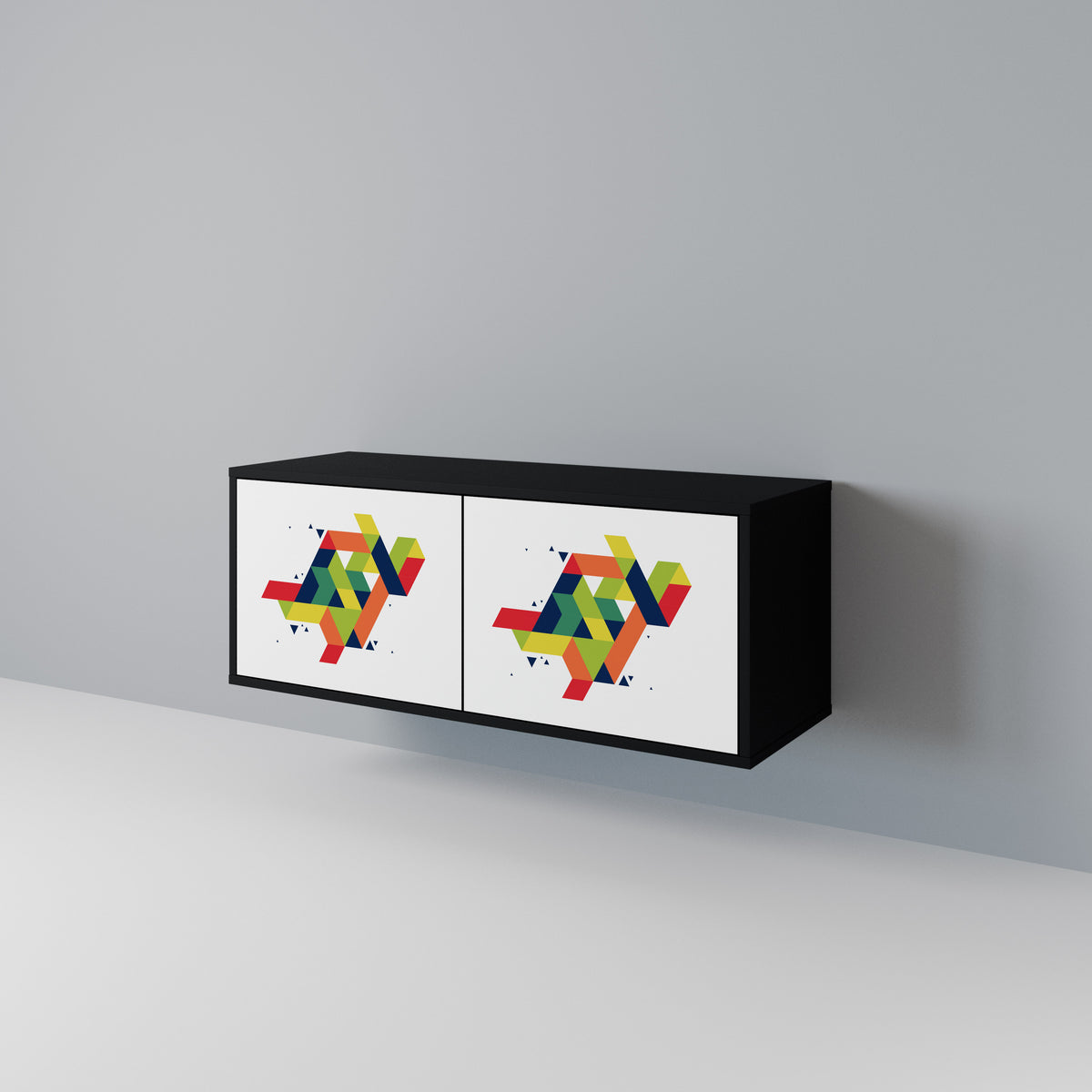 FUTURE SIGN Mueble de TV Compacto de 2 puertas