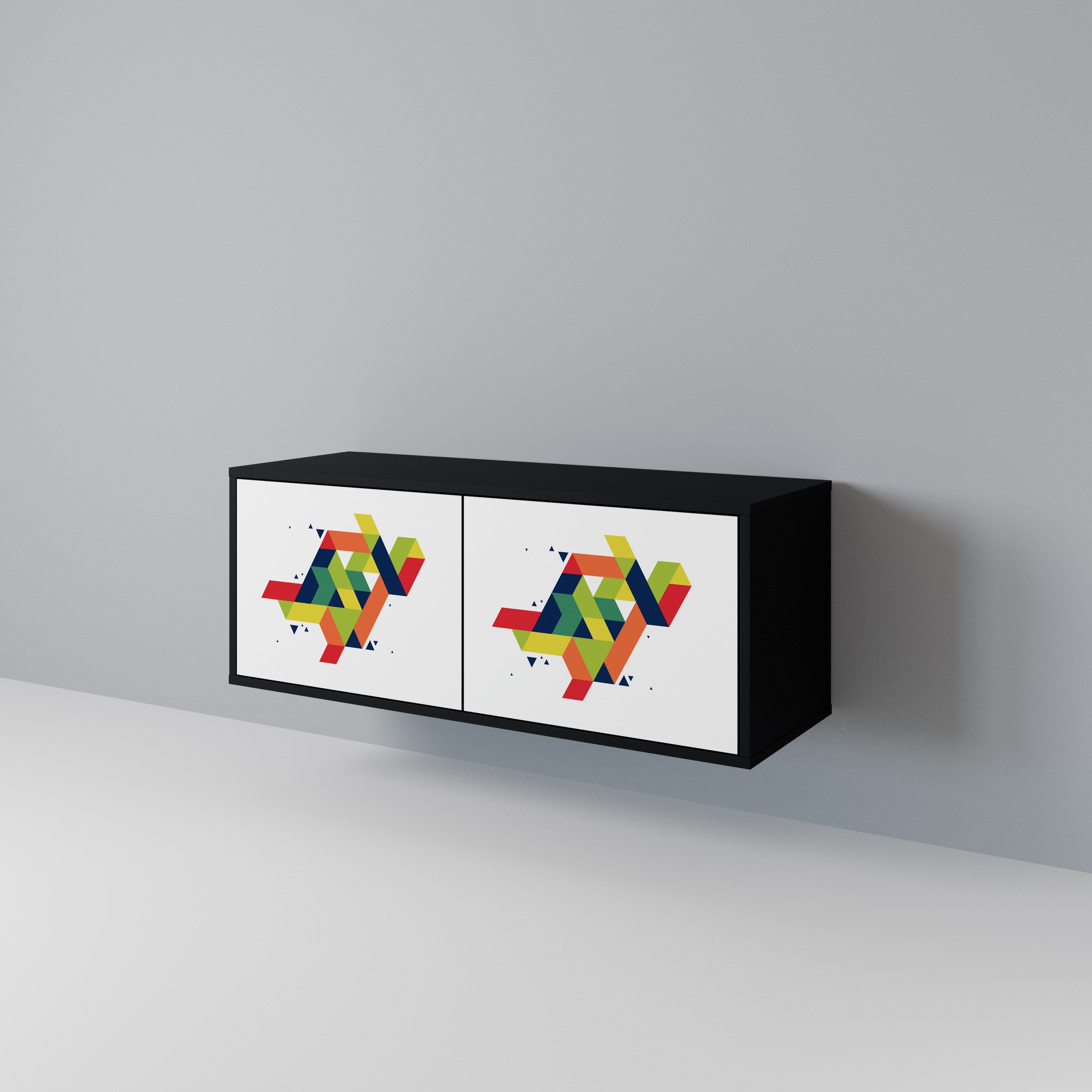 FUTURE SIGN Mueble de TV Compacto de 2 puertas