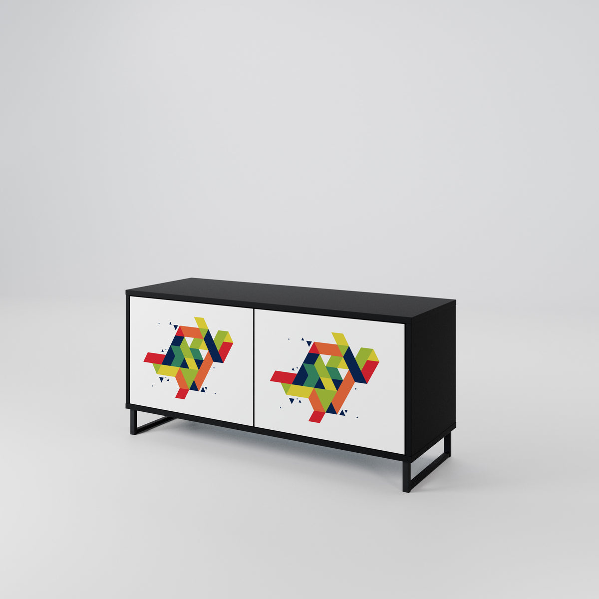 FUTURE SIGN Mueble de TV Compacto de 2 puertas